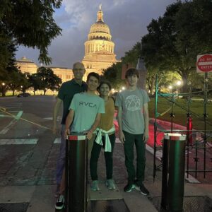 Evening outside the Austin Capitol